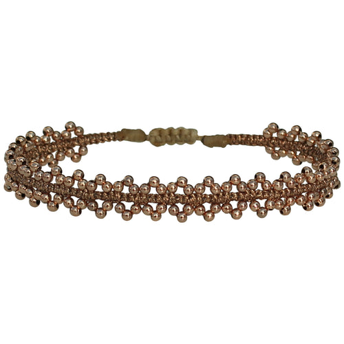 HANDMADE DAHLIA BRACELET IN ROSE GOLD