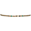 HANDMADE GEM BRACELET IN GREEN TONES WITH GOLD DETAILS