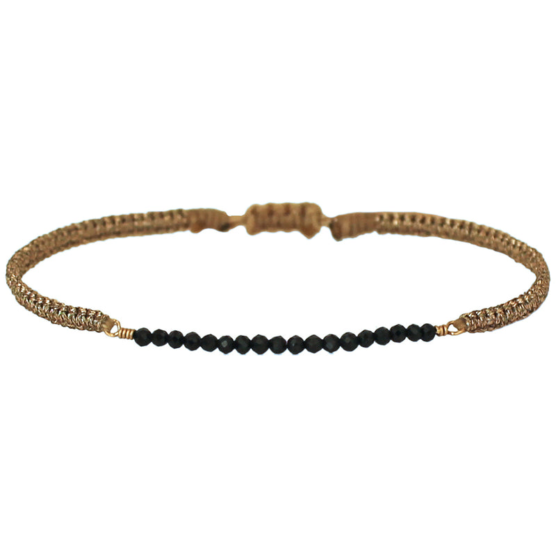 GEM BRACELET IN GOLD TONES & SPINEL SEMI-PRECIOUS STONE