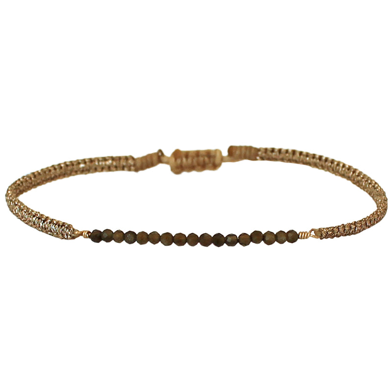 GOLD OBSIDIAN GEM BRACELET