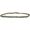 Look for the perfect balance of modern and classic with this elegant handmade bracelet.  It is handwoven by our team of artisans using turquoise stones and metallic threads.  Details:  -Turquoise stones  - Metallic threads  -Adjustable bracelet  -Width: 2mm