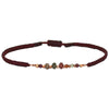 GYPSY BRACELET IN BURGUNDY, ROSE GOLD & SEMI-PRECIOUS STONES