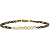 GYPSY PEARLS AND GOLD HANDMADE BRACELET IN GOLD AND BLACK TONES