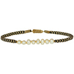 GYPSY PEARLS AND GOLD HANDMADE BRACELET IN GOLD AND BLACK TONES