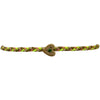 HANDMADE HEART BRACELET IN NEON TONES FEATURING A GREEN ONYX STONE