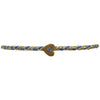 This delicate bracelet is handmade by our team of master artisans using metallic threads and a gold heart charm encrusted with a sparkling quartz stone. It's the perfect accessory to add a little sparkle in your life.  Details:      Quartz semi-precious stone     Gold Vermeil setting     Women bracelet     Adjustable handwoven bracelet     Width 5mm