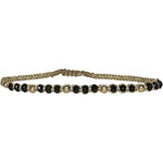 If you wish for sophistication and originality this bracelet is just for you. It is handwoven by our team of artisans using spinel semi-precious stones, 14 k gold filled beads and metallic threads.  The spinel stone will bring you inspiration.  Details:  - Spinel semi-precious stones  - 14k gold filled beads  - Metallic threads  -Adjustable bracelet  -Width: 4mm