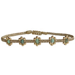 HANDMADE LILAC BRACELET WITH TURQUOISE SEMI PRECIUOS STONES