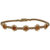 LILAC HANDMADE BRACELET WITH GOLD AND HESSONITE STONE