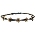 LILAC HANDMADE BRACELET WITH GOLD AND SPINEL STONE