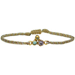 AMETHYST, TOPAZ & DIAMOND BRACELET