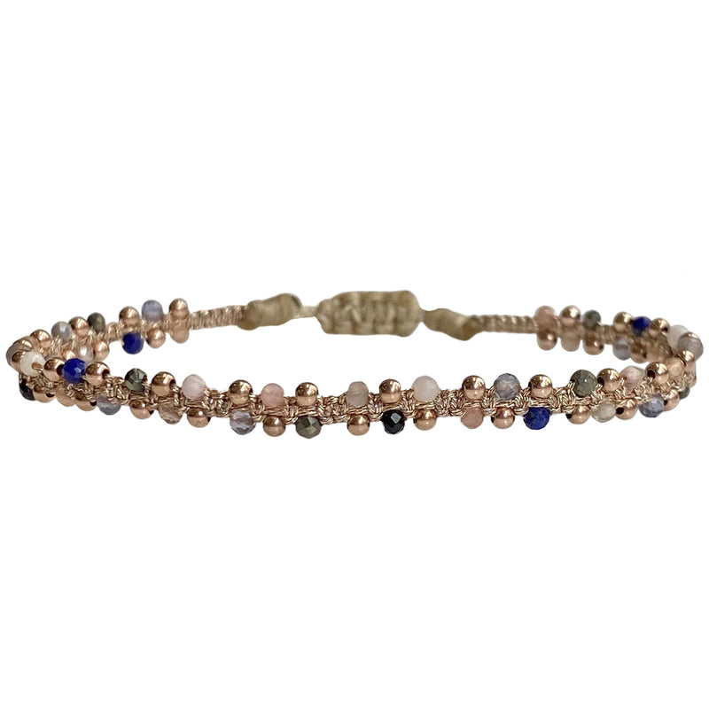 HANDMADE MARA BRACELET FEATURING GEMSTONES AND ROSE GOLD DETAILS