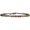 HANDWOVEN MOON BRACELET FEATURING WATERMELON TOURMALINE STONES