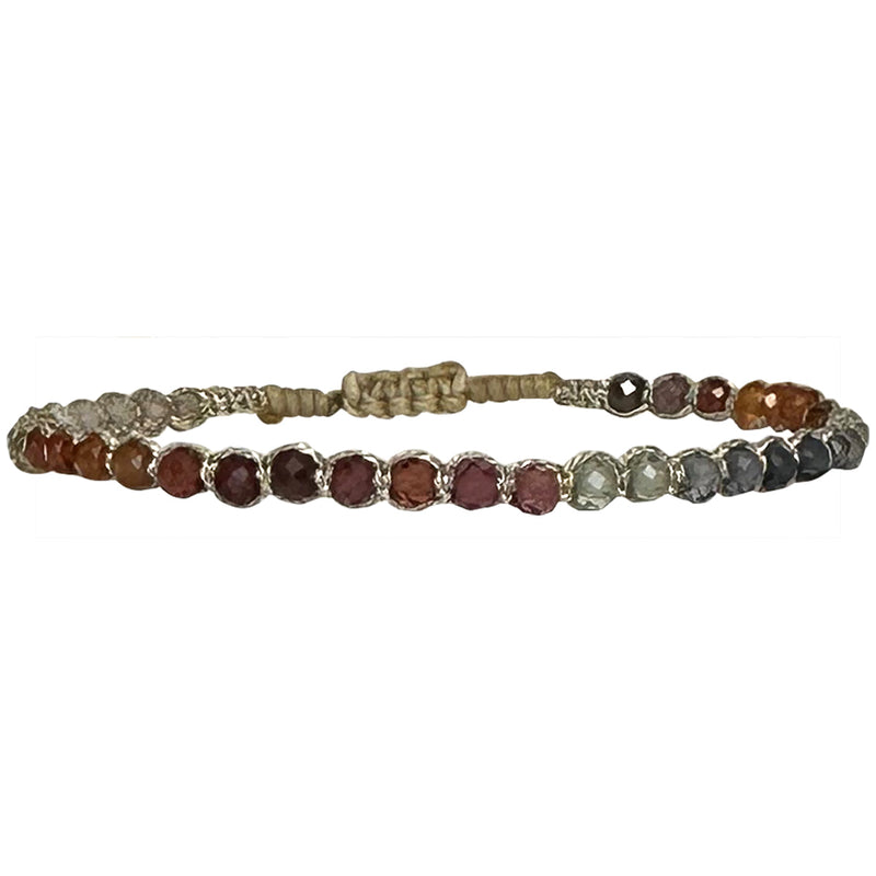 HANDWOVEN MOON BRACELET FEATURING TUNDRA SAPPHIRE
