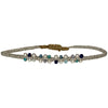  it will illuminate any look. It has been handwoven in Colombia by our team of artisans and features an adjustable pull cord to ensure the perfect fit for all wrists.      Intermixed semi-precious stones     925 sterling silver beads     Handwoven metallic threads     Adjustable pull cord     Width 4mm