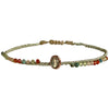 HANDMADE PEACOCK GREEN KYANTINE STONE BRACELET