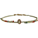 HANDMADE PEACOCK GREEN KYANTINE STONE BRACELET