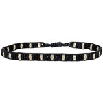 Handmade using  glass beads and 925 sterling silver squares, this cool bracelet will give to your looks a touch of style and elegance  Details:  -Japanesse glass beads  -925 sterling silver details   -Adjustable bracelet for men   - Width: 5 mm  - Can be worn in the water