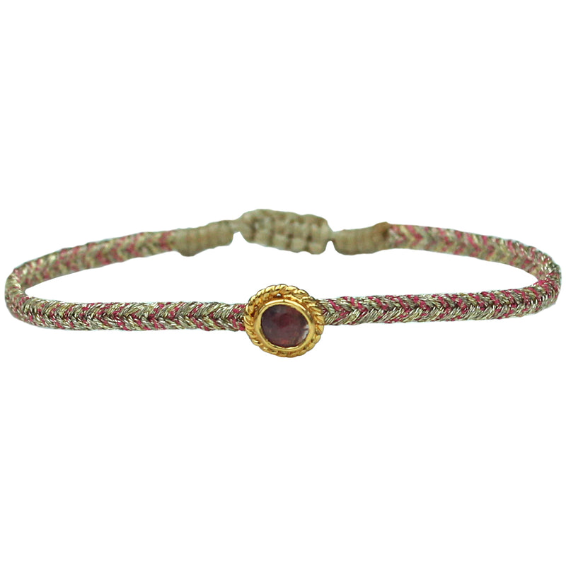 PINK TOURMALINE STONE BRACELET