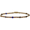 HANDMADE STONE SAND BRACELET FEATURING  GEMSTONES AND GOLD BEADS DETAILS