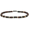 This cool bracelet is adorned with jasper stones. The highlights are silver Beads that have been graphically elaborately designed by hand.   Details:  -Men's bracelet  -Jasper stone  -sterling silver details  Adjustable bracelet   -Width 4mm