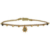 HANDMADE SUN DIAMOND CHARM BRACELET IN GOLD WITH SEMI PRECIOUS STONES