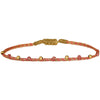 HANDMADE VELVET BRACELET IN PINK & GOLD