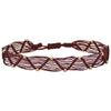 HANDMADE WEB BRACELET IN BURGUNDY AND GOLD TONES