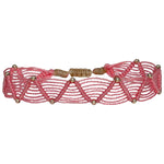 WEB BRACELET IN LIGHT PINK & GOLD
