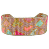 LEOPARD BRACELET IN PINK & GOLD TONES