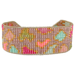 LEOPARD BRACELET IN PINK & GOLD TONES