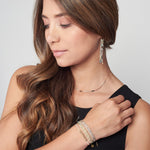 TOPO EARRINGS IN COBRE, GREEN AND SILVER TONES