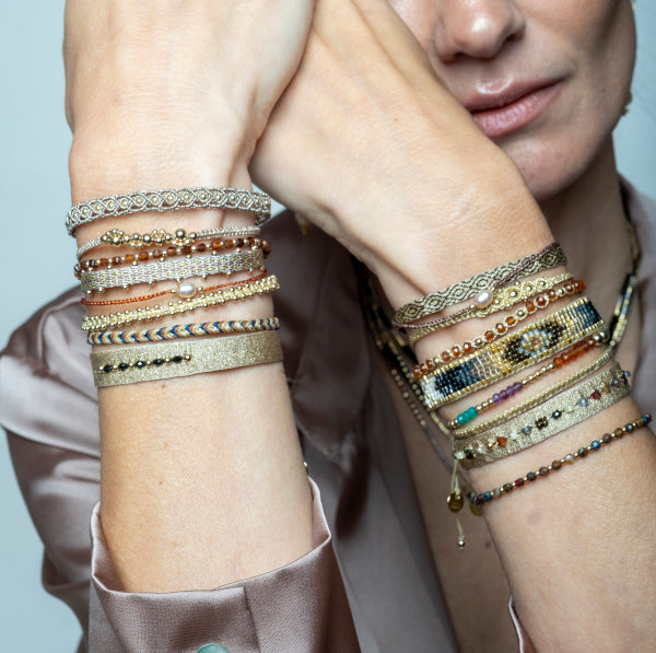 HANDMADE MARA BRACELET FEATURING GOLD DETAILS shop.lejudesigns
