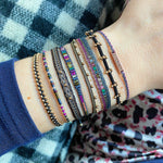 DIAMOND BAR BRACELET IN LILAC TONES