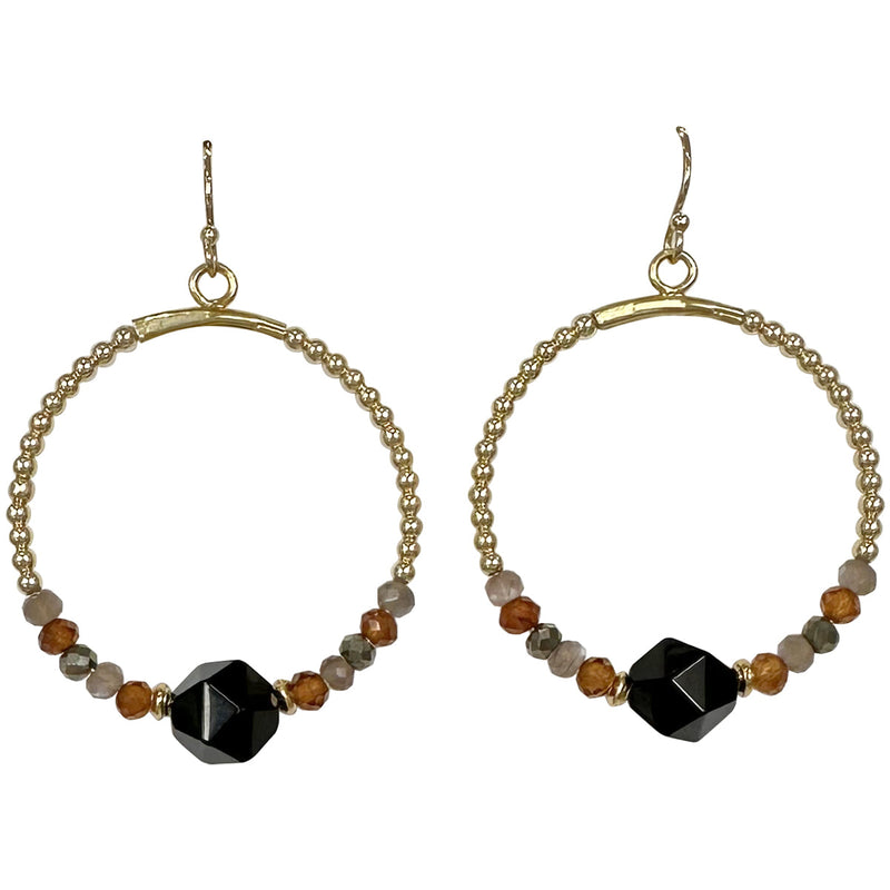 SPINEL & GOLD EARRINGS