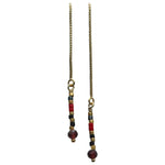 14K GOLD FILLED CHAIN EARRINGS IN DARK TONES