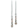 STERLING SILVER CHAIN EARRINGS IN PINK TONES