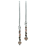 STERLING SILVER CHAIN EARRINGS IN PINK TONES