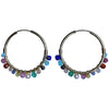 GOLD KIARA HOOP EARRINGS WITH INTERMIXED STONES
