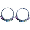 SMALL SILVER KIARA EARRINGS WITH INTERMIXED STONES