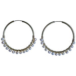 LARGE GOLD KIARA PEARL EARRINGS