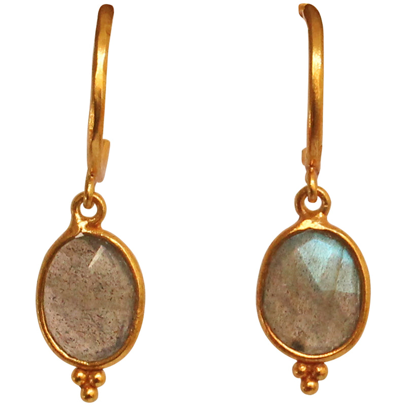 MAGICAL LABRADORITE STONE DROP EARRINGS