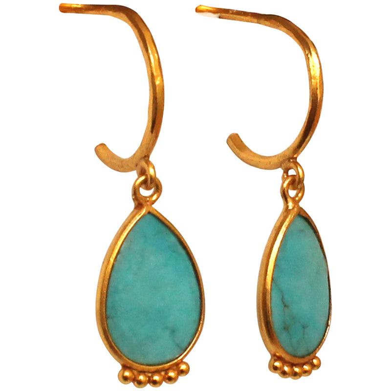 HANDMADE TURQUOISE DROP EARRINGS