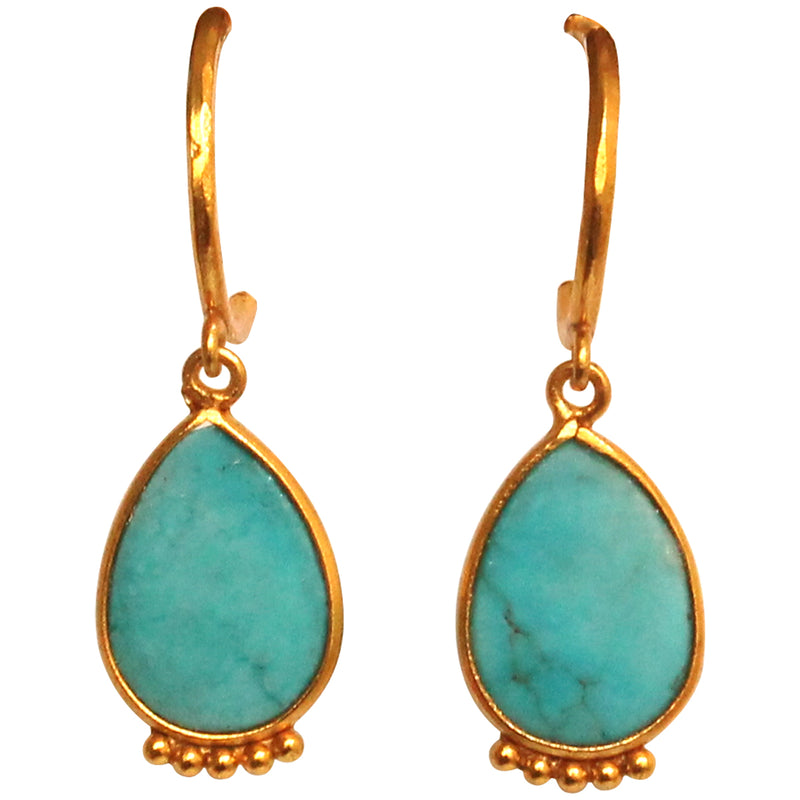 HANDMADE TURQUOISE DROP EARRINGS