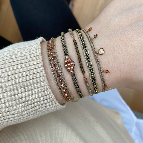 GOLD OBSIDIAN GEM BRACELET