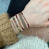 GYPSY BRACELET IN BURGUNDY, ROSE GOLD & SEMI-PRECIOUS STONES