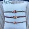 ROMBO BRACELET IN BURGUNDY & GOLD