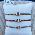 ROMBO BRACELET IN BURGUNDY & GOLD