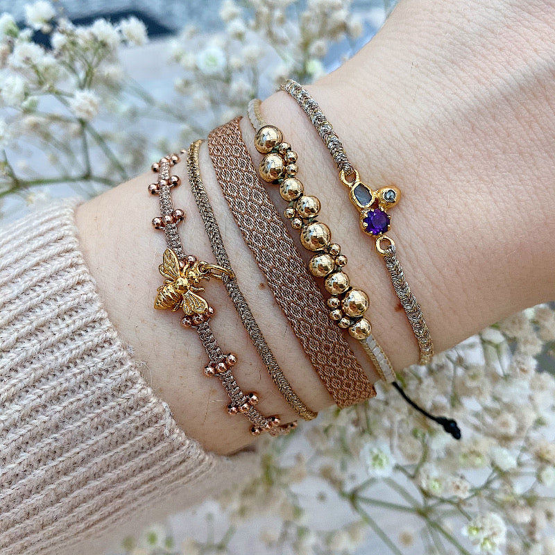 AMETHYST, TOPAZ & DIAMOND BRACELET