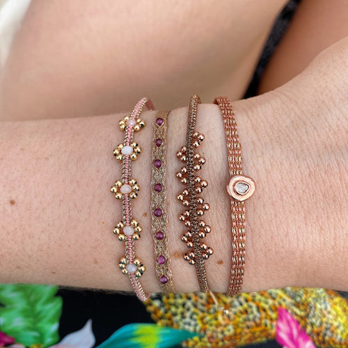 HANDMADE FLORA BRACELET IN ROSE GOLD